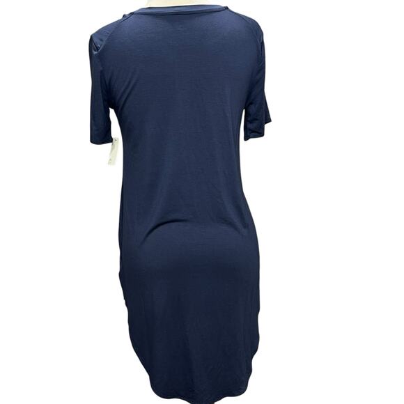 Daily Ritual Tunic T Shirt Womens S Blue Jersey Short Sleeve Casual Tee Coastal - Picture 4 of 16